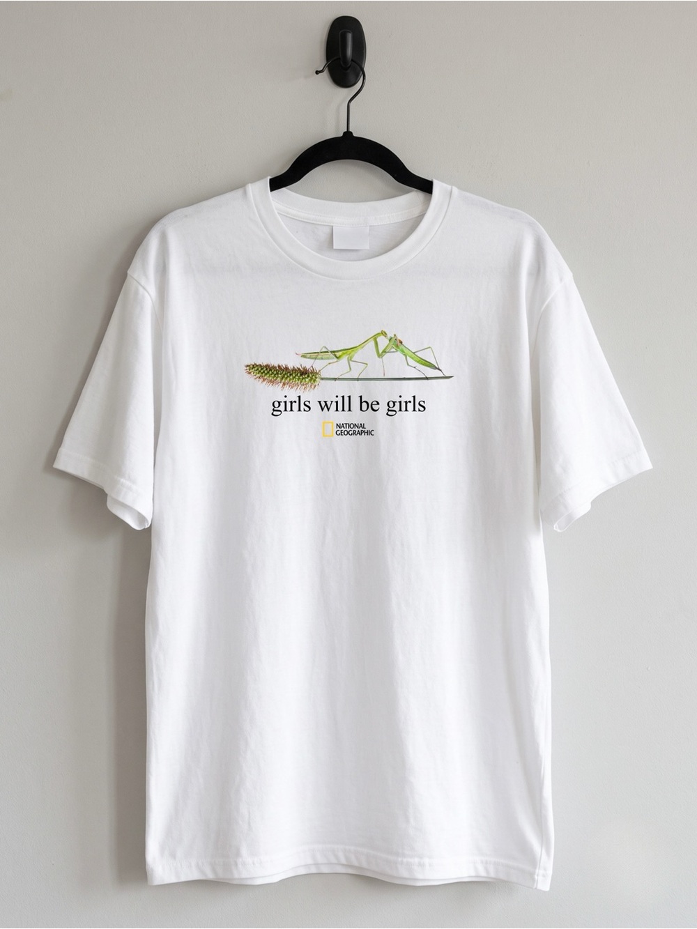 Praying Mantis Girls Will Be Girls Edgy Feminist Aesthetic Womens Reprint Tee